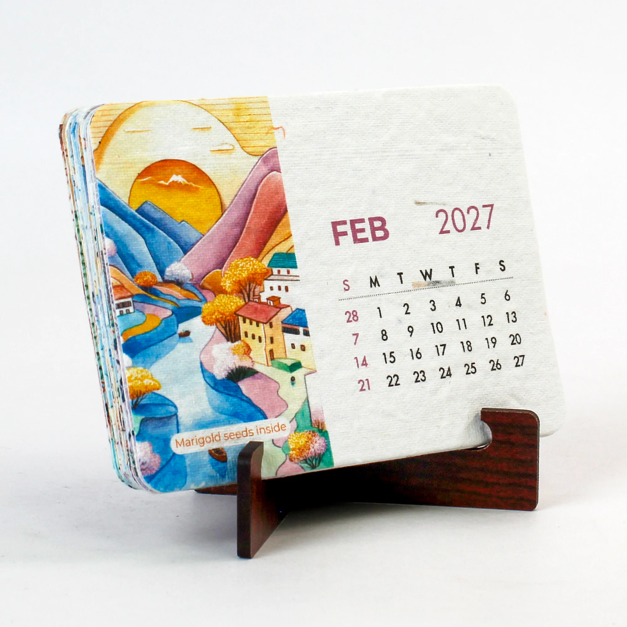Plantable Calendar – MDF stand, B7