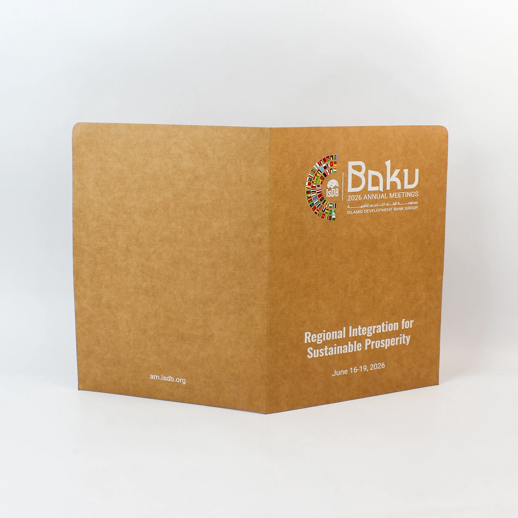 Branded kraft folder detail