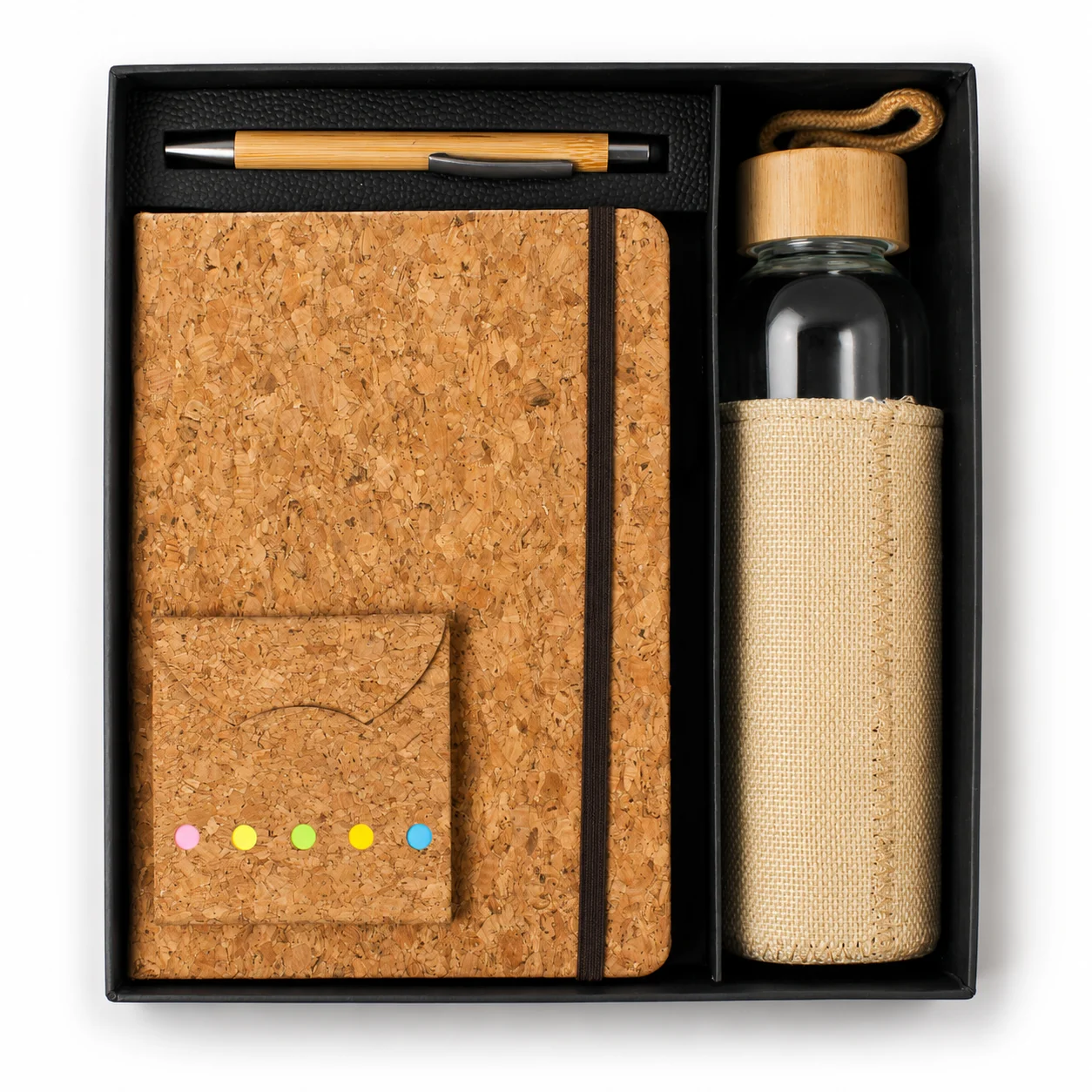 Cork Diary & Bottle Desk Set