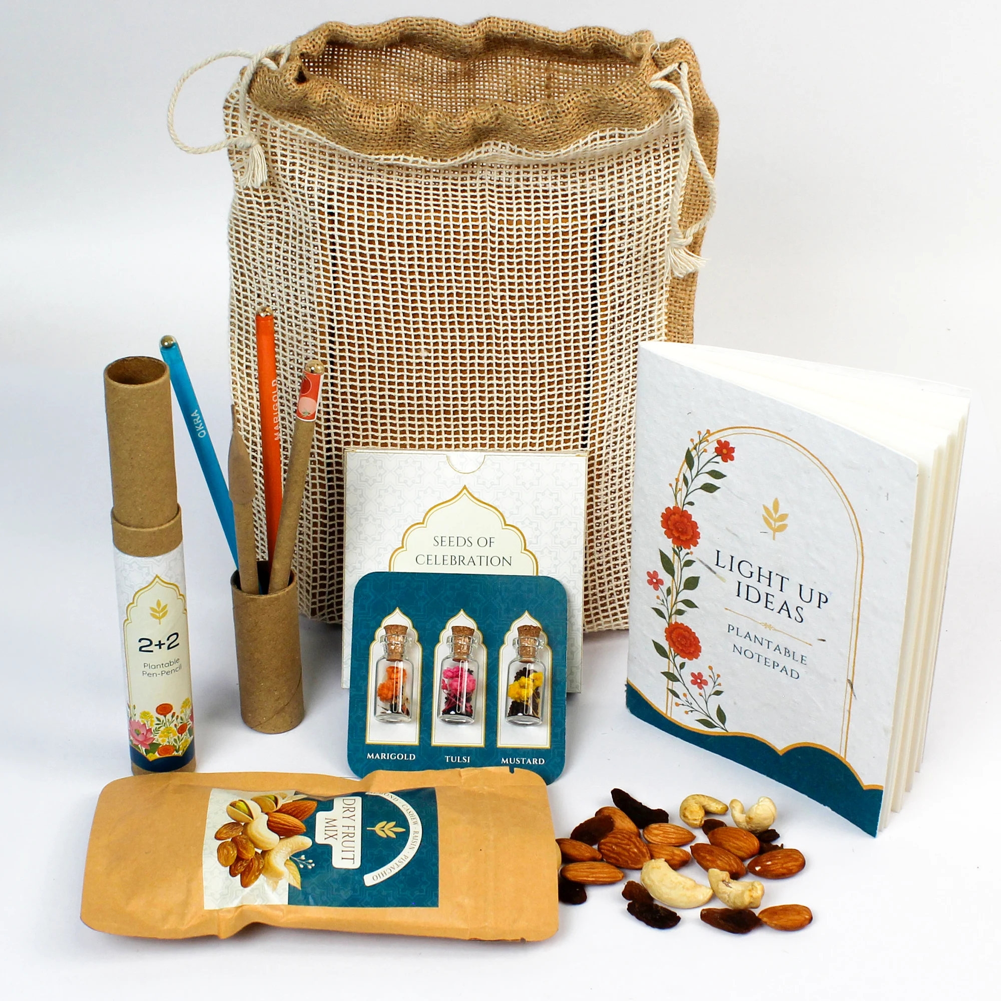 Diwali Seeds & Treats Jute Gift Bag