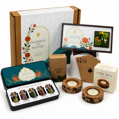 The Window & Diya Box — Diwali gift hamper