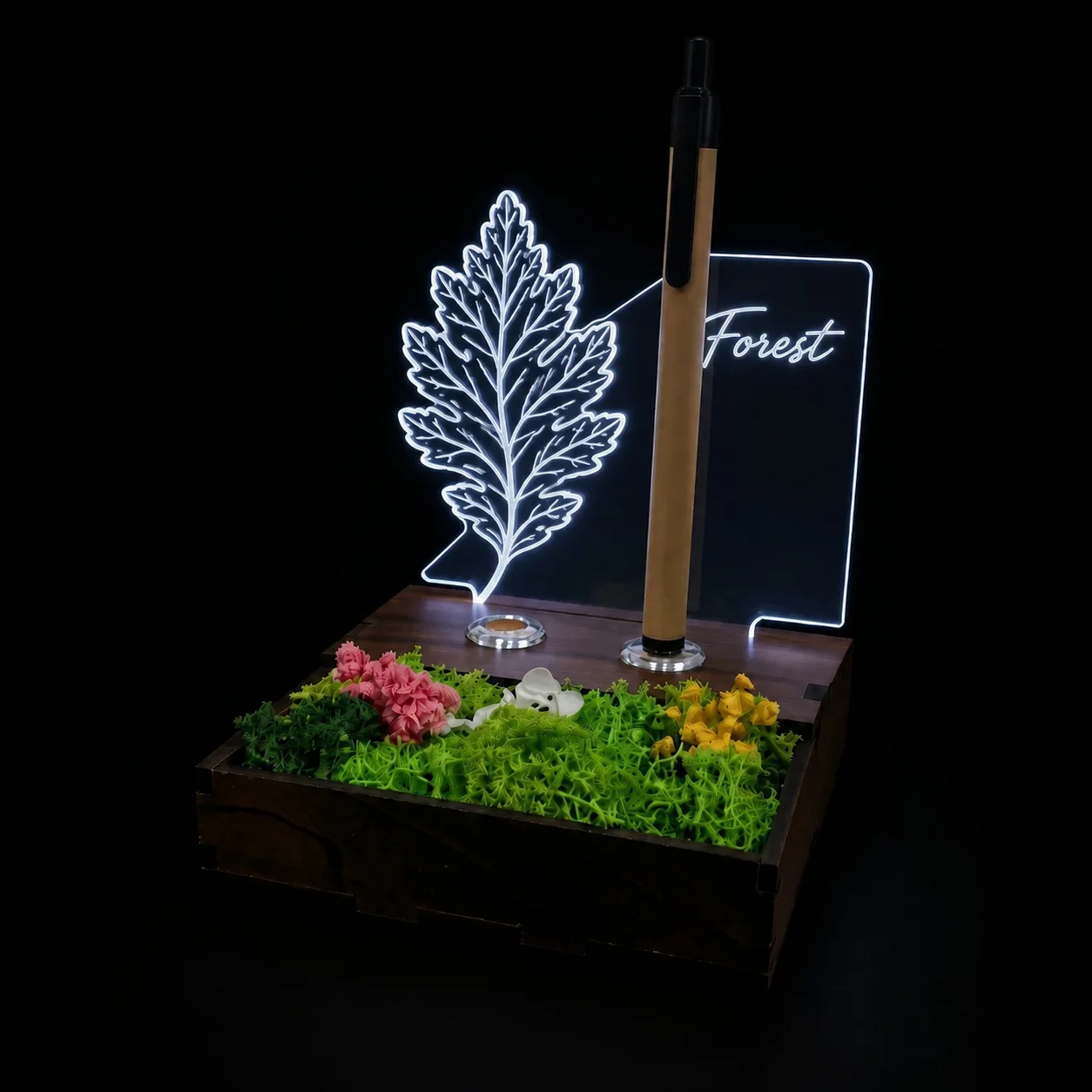 Forest Lit Pen Stand