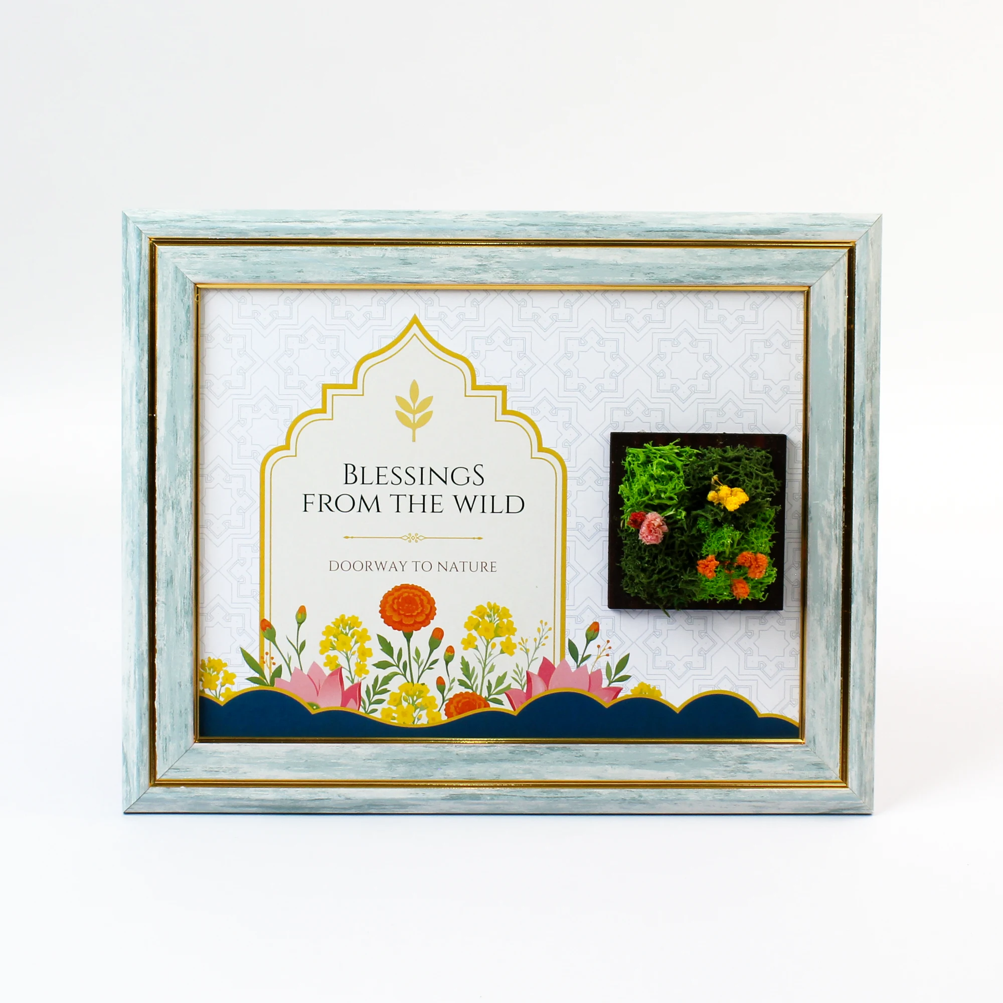 Preserved botanical tile in the Festive Forest Window